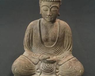 Lot 605h  Meditating Buddha concrete statue