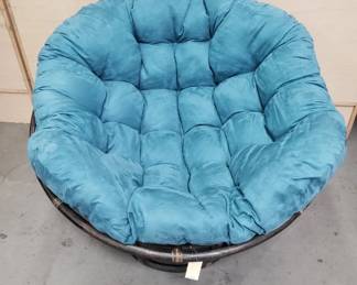 198  Lot 154  World Market bamboo  wicker Papasan chair