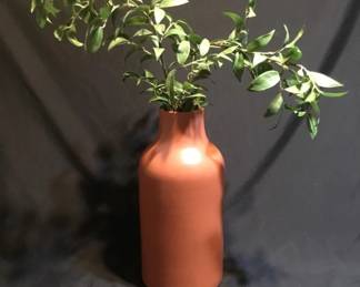 Lot 611h  Pottery vase with faux plant