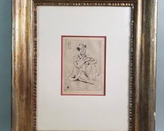 Lot 425  Vintage etching of Paul Cezannes Portrait of