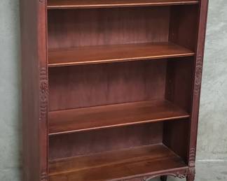 Lot 122  Vintage carved wood bookshelf