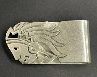 Lot 560h  Sterling silver Native American profile money clip