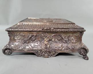 008  Lot 203  Antique sterling silver jewelry box