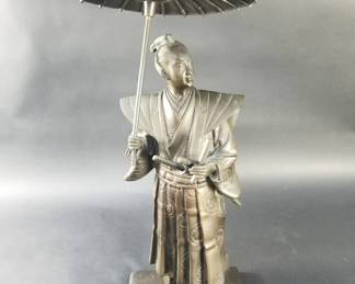 084  Lot 388  Japanese Meiji period style bronze samurai