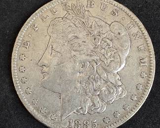 Lot 29u  1885O Morgan silver dollar coin