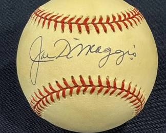 Lot 395h  Joe DiMaggio signed baseball