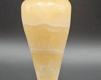 Lot 590h  Vintage Mexican onyx carved stone vase