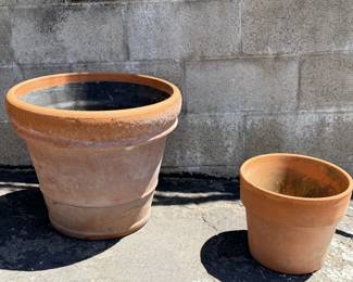 Lot 135  Pair of Terracota planters