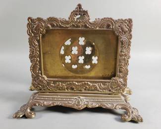 Lot 413  Vintage brass letter holder