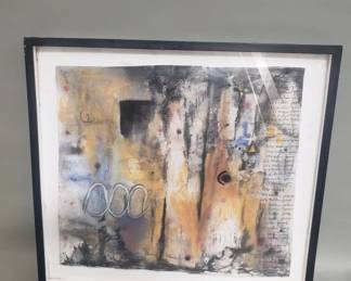 Lot 93  Mixed media abstract