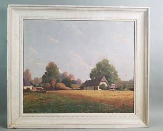 138  Lot 503  Vintage signed Joseph Harencz oil on canvas