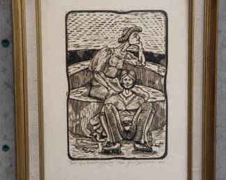 125  Lot 283  Pencil signed 1050 Part of A Waiting Group
