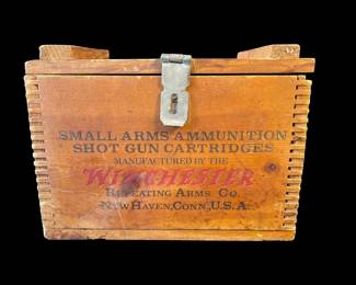Lot 349h  Winchester wooden ammunition box