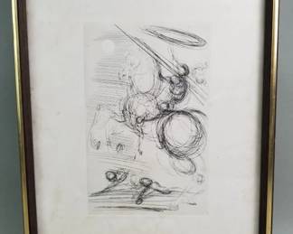 Lot 429  Vintage restrike etching of Salvador Dalis Don