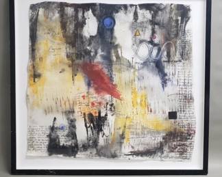 Lot 56  Mixed media abstract