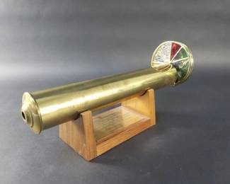 Lot 407  Signed vintage brass kaleidoscope