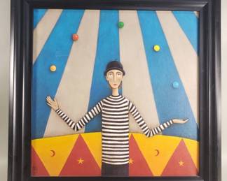 Lot 358  Alison Thomas oil on canvas titled Guiseppe