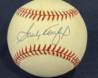 Lot 396h  Sandy Koufax signed baseball