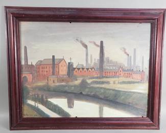 Lot 352  James Downie vintage oil on board painting