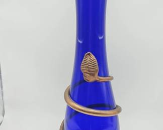 060  Lot 416h  Signed Nicolae Cioboiu cobalt blue handblown