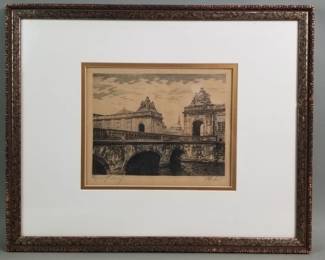 134  Lot 441  Signed Peder Mller etching