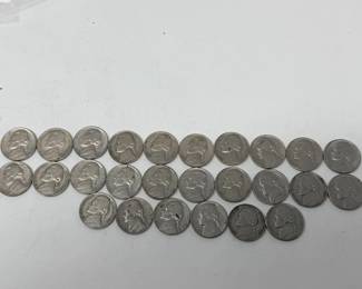 Lot 43  Group of 26 Jefferson nickels