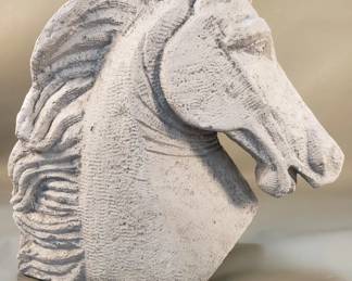 Lot 208  Composite horse head sculpture