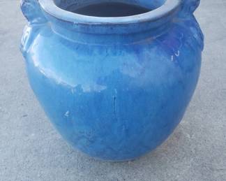 Lot 115  Large blue pottery planter
