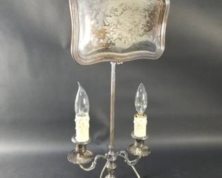 069  Lot 390  Vintage french bouillotte screen table lamp
