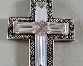 Lot 271  Sterling silver, baguettes crystals and marcasite