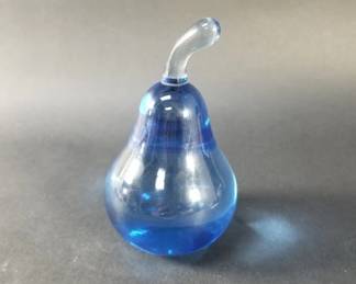 162  Lot 381  Art glass pear shaped paperweight