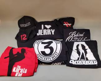 Lot 505  Jerry Weintraub movie teeshirts and caps