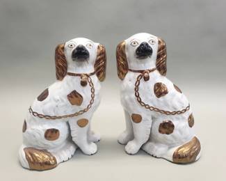 Lot 306  Pair of Staffordshire style porcelain figurines