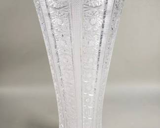 Lot 101  Vintage cut crystal vase