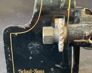 Lot 347h  Antique metal clothstripping machine with wood