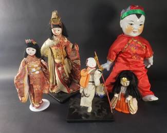 Lot 359  Group of vintage Asian dolls