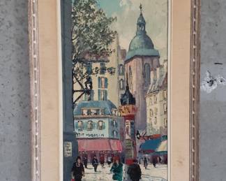 Lot 88  Bessier oil painting on canvas