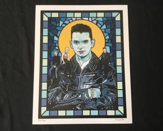 Lot 402h  Depeche Mode print signed by artist M. Lineham