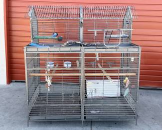 Lot 120  Wrought iron bird cage
