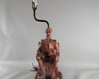 Lot 544  Vintage hand carved wood Don Quixote sculpture