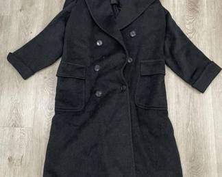 Lot 439h  Vintage black wool blended double breasted