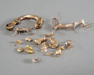 003  Lot 254  Group of dental gold