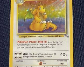 Lot 407h  1999 Pokmon Dragonite hologram card