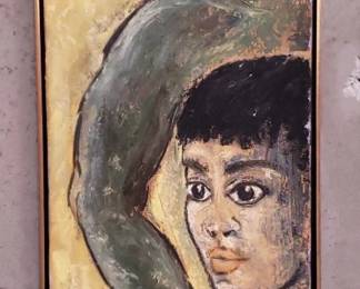 126  Lot 291  Signed Jeanne 1959 oil on canvas