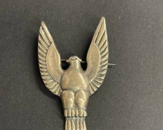 Lot 510h  Vintage Mexico silver eagle brooch