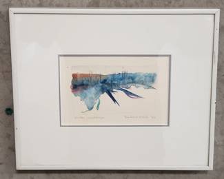 Lot 297  Barbara Webb 1983 Winter Landscape watercolor