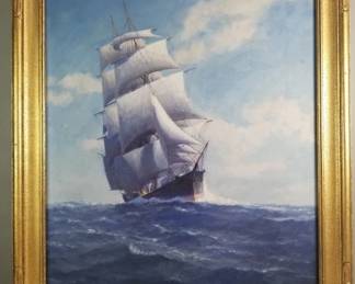 139  Lot 506  Vintage signed Vivian Forsythe Porter oil on