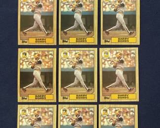 Lot 409h  1987 Topps Barry Bonds rookie cards