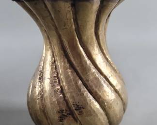 Lot 452  Vintage Italian hand hammered brass vase