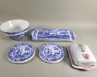 Lot 432  Group of spode porcelain and earthenware bowls,